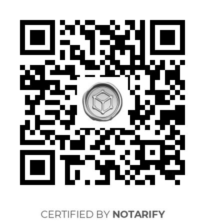 Certificato notarizzazione su blockchain